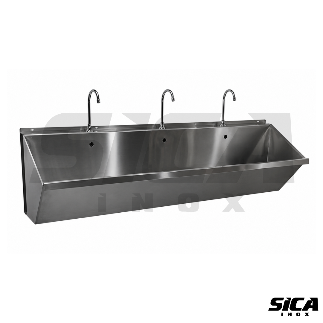 Lavatório em Aço Inox com 3 Torneiras - Imagem 3