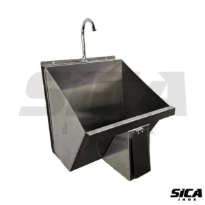 Lavatorio em inox com uma torneira