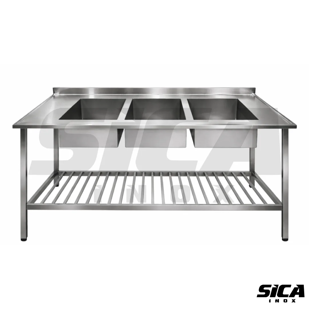 Bancada com 3 cuba sob medida - Imagem 4